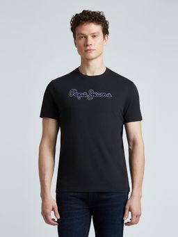 Pepe Jeans - Black Cotton Short Sleeves T-Shirt