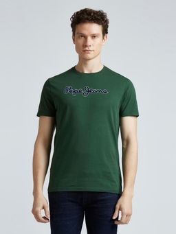 Pepe Jeans - Green Cotton Short Sleeves T-Shirt