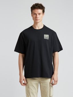 Pepe Jeans - Black Back Print Short Sleeves Oversized T-Shirt