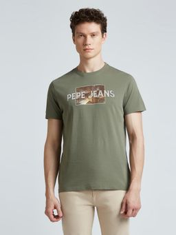 Pepe Jeans - Green Graphic Print Short Sleeves T-Shirt