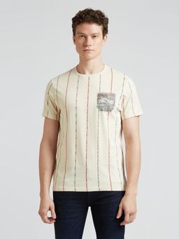 Pepe Jeans - Off White Stripes Short Sleeves T-Shirt