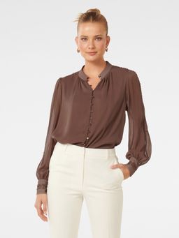 Forever New - Simona Trim Sleeve Blouse Top
