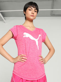 Puma - Train Fav Heather Cat Womens Pink T-Shirt