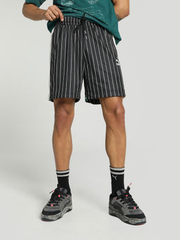 Puma - T7 Mesh Mens Stripes Black Shorts