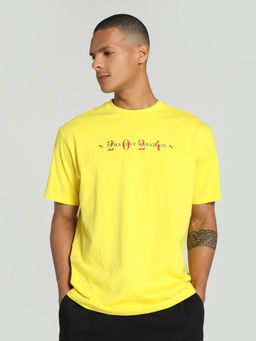 Puma - LOVE MARATHON Unisex Yellow T-Shirt