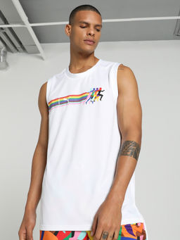 Puma - LOVE MARATHON Mesh Unisex White Tank