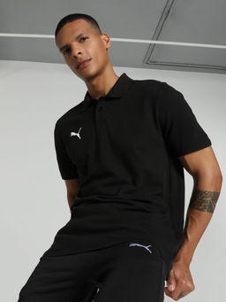 Puma - Team GOAL Mens Black Polo T-Shirt