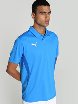 Puma - Team GOAL Mens Blue Polo T-Shirt
