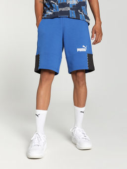 Puma - Essentials BLOCK x TAPE Mens Blue Shorts