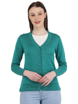 Monte Carlo - Green Solid Cardigan