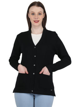 Monte Carlo - Black Solid Cardigan