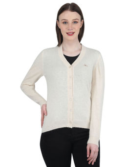 Monte Carlo - Cream Solid Cardigan