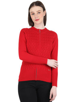 Monte Carlo - Red Self Design Cardigans