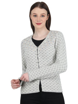 Monte Carlo - Grey Self Design Cardigan