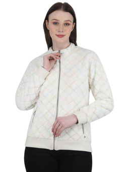 Monte Carlo - White Self Design Jackets And Coats