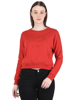 Monte Carlo - Rust Embroidered Sweatshirt