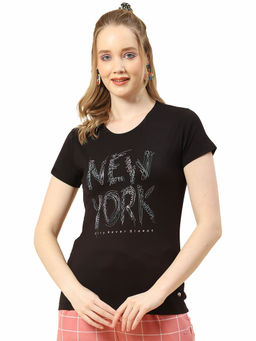 Monte Carlo - Black Print Tops