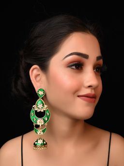 AG'S - Mohina Green Meenakari Jhumka