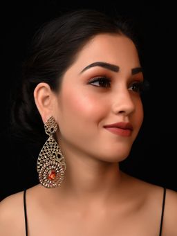 AG'S - Kumud Rhino Stone Copper Earrings