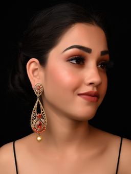 AG'S - Ruhina Rhino Stone Copper Earrings