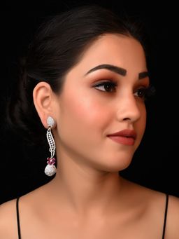 AG'S - Vithya Long Dangler With Ruby Stone