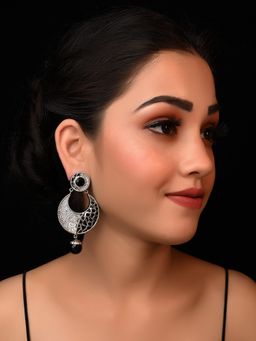 AG'S - Ahana Black Carved Earrings