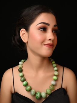 AG'S - Vriddhi Prehnite Natural Stone Necklace