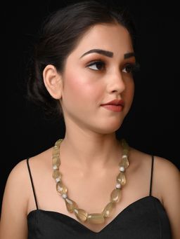 AG'S - Chandana Light Green Quartz Neckpiece