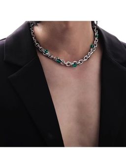 Salty Alpha - Green Nautical Bead Chain Necklace