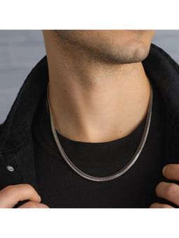Salty Alpha - Silver Liquid Motion Chain Necklace