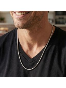 Salty Alpha - Silver Minimalist Sterling Flow Chain