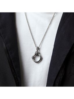 Salty Alpha - Clear Eclipse Halo Pendant Necklace