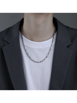 Salty Alpha - Silver Gyre Twist Link Necklace