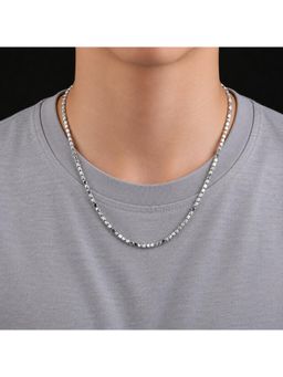 Salty Alpha - Silver Titan Edge Bead Necklace
