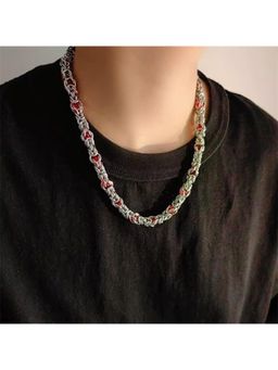 Salty Alpha - Red Lantern Weave Necklace