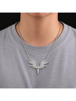 Salty Alpha - White Celestia Wings Pendant Necklace