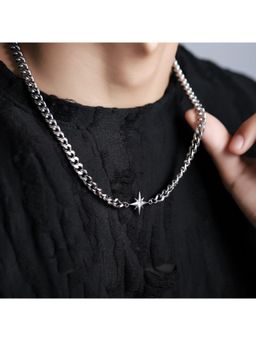 Salty Alpha - Silver Northstar Link Chain Necklace
