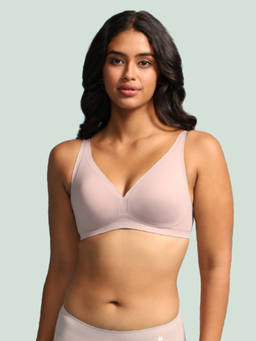 Blissclub - Women Free Dame No-Show Seamless Beige Bra