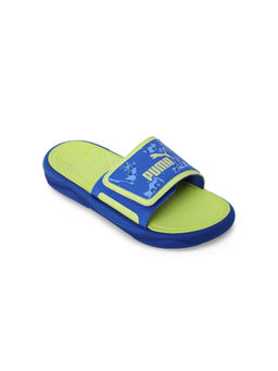 Puma - Royalcat Comfort Kid Sliders Blue & Green