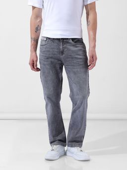 The Indian Garage Co - Men Grey Regular Fit Solid Mid-Rise Jeans