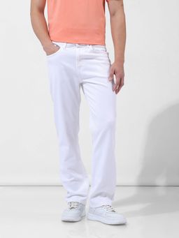 The Indian Garage Co - Men White Regular Fit Solid Mid-Rise Jeans