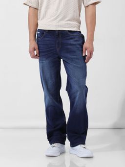 The Indian Garage Co - Men Blue Regular Fit Solid Mid-Rise Jeans