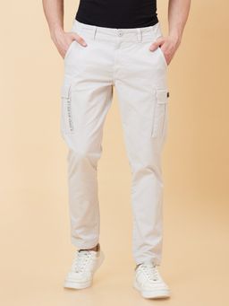 Being Human - Men Light Grey Slim Fit Cargo