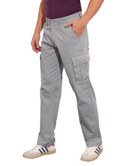 Being Human - Men Grey Easy Fit Cargo