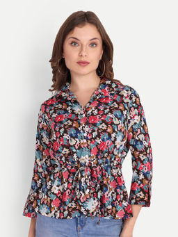 Fnocks - Women Organic Cotton Wrap Collar Neck Shirt