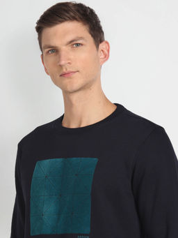 Arrow Sports - Crew Neck Geometric Print Sweatshirt