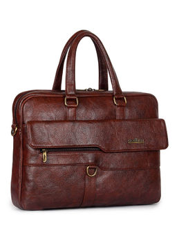 The Clownfish - Passion Laptop Messenger Bag For 15.6 Inch Laptops - Cinnamon