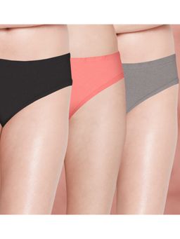 Shyaway - Women Multi-Color Solid Briefs (Pack of 3)
