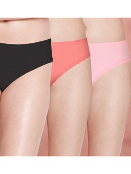 Shyaway - Women Multi-Color Solid Briefs (Pack of 3)