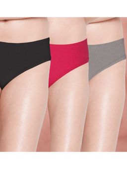 Shyaway - Women Multi-Color Solid Briefs (Pack of 3)